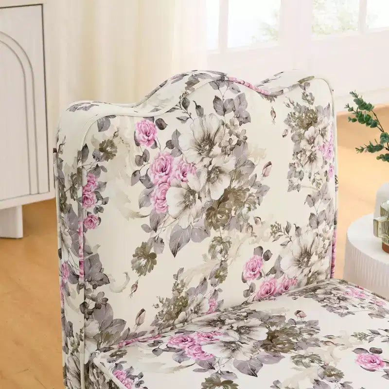 Chaise de salle à manger élégante Okak en flanelle, chaise d'appoint avec coussin moelleux, chaise de salon avec oreiller assorti pour le salon ou la chambre à coucher