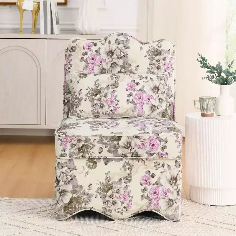 Chaise de salle à manger élégante Okak en flanelle, chaise d'appoint avec coussin moelleux, chaise de salon avec oreiller assorti pour le salon ou la chambre à coucher