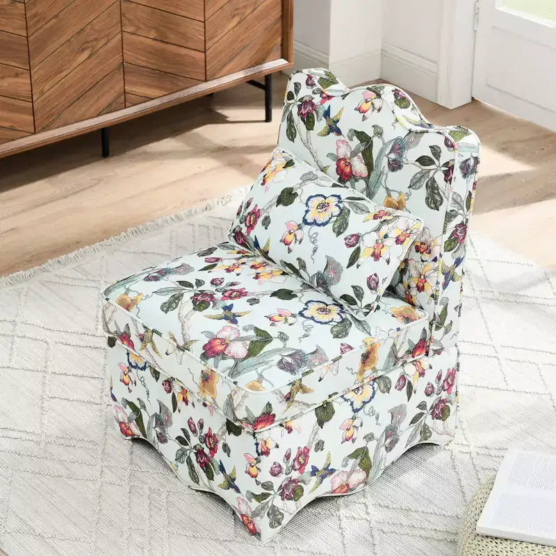 Chaise de salle à manger élégante Okak en flanelle, chaise d'appoint avec coussin moelleux, chaise de salon avec oreiller assorti pour le salon ou la chambre à coucher