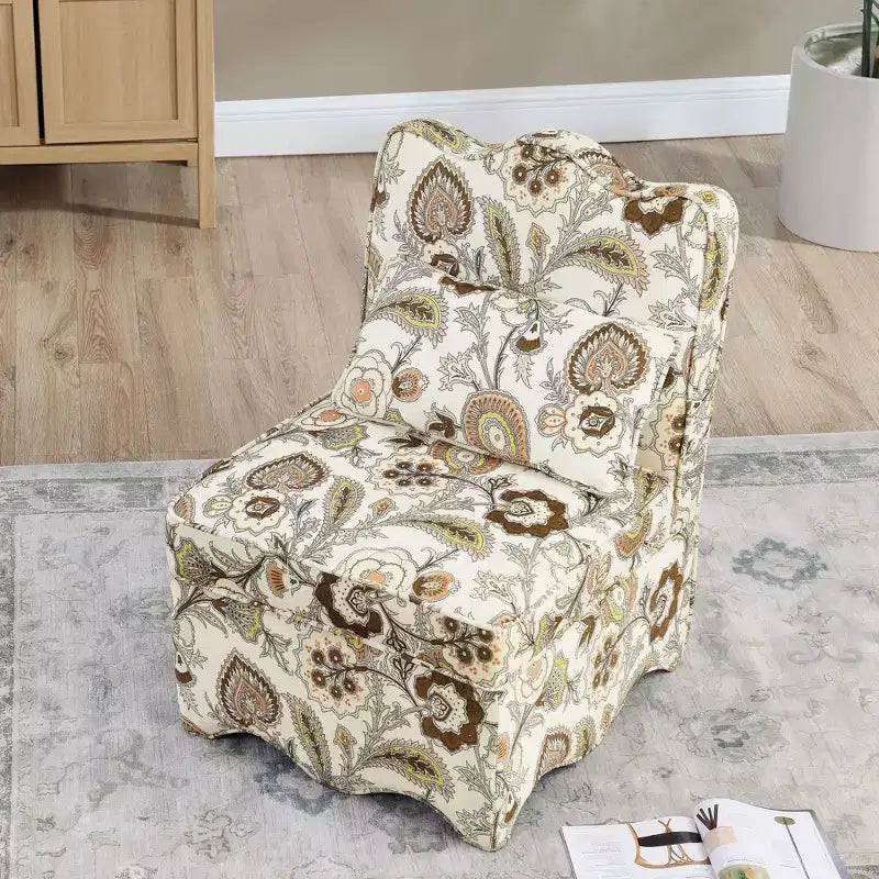 Chaise de salle à manger élégante Okak en flanelle, chaise d'appoint avec coussin moelleux, chaise de salon avec oreiller assorti pour le salon ou la chambre à coucher