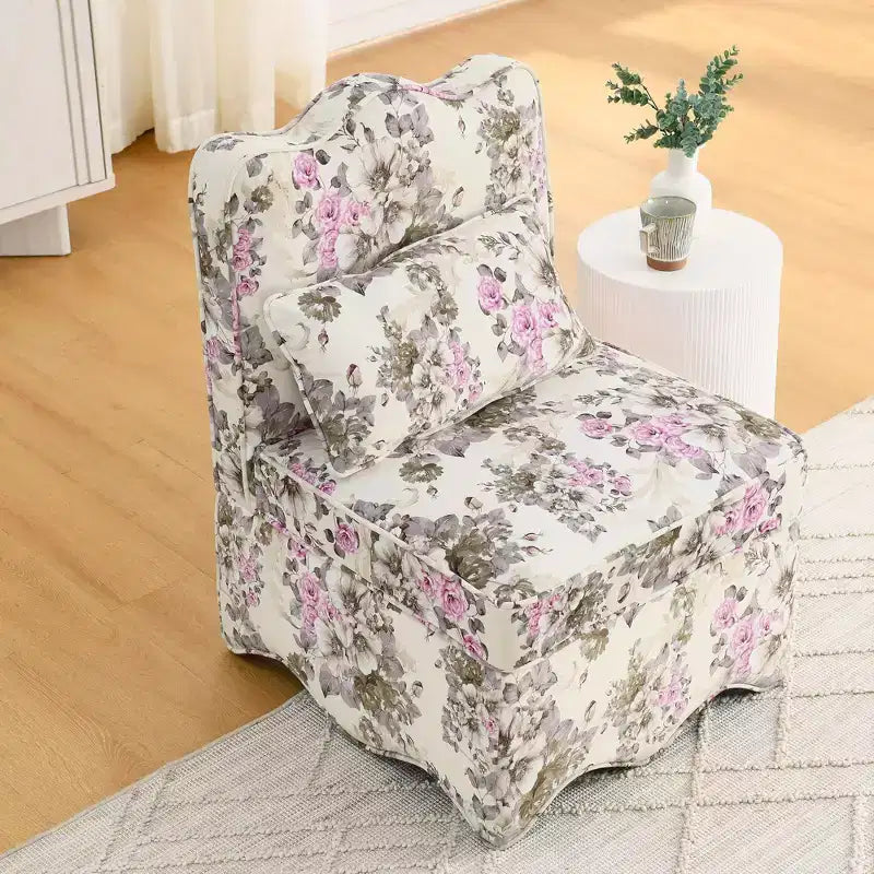 Chaise de salle à manger élégante Okak en flanelle, chaise d'appoint avec coussin moelleux, chaise de salon avec oreiller assorti pour le salon ou la chambre à coucher