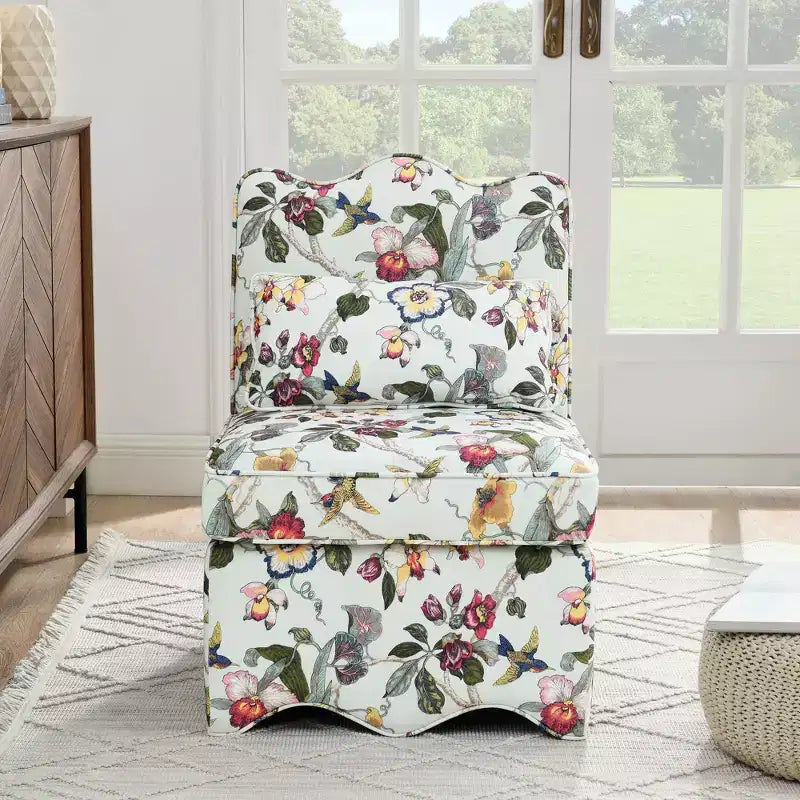 Chaise de salle à manger élégante Okak en flanelle, chaise d'appoint avec coussin moelleux, chaise de salon avec oreiller assorti pour le salon ou la chambre à coucher