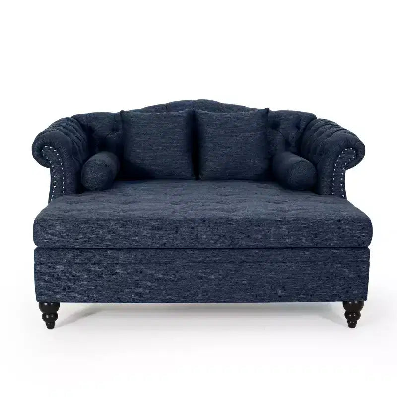 Canapé double avec méridienne capitonné vintage Christopher Knight Home Brynn 62