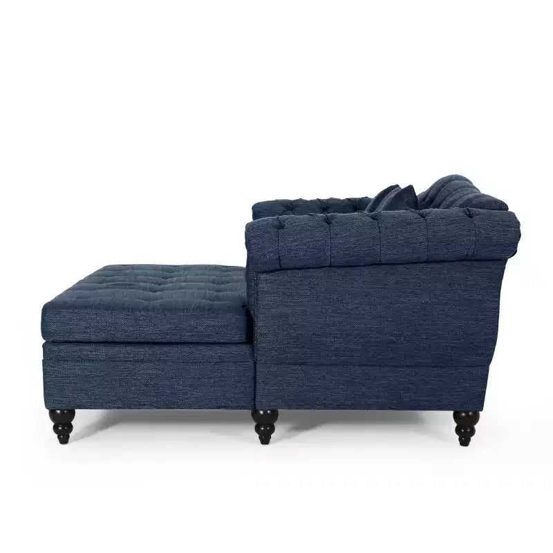 Canapé double avec méridienne capitonné vintage Christopher Knight Home Brynn 62
