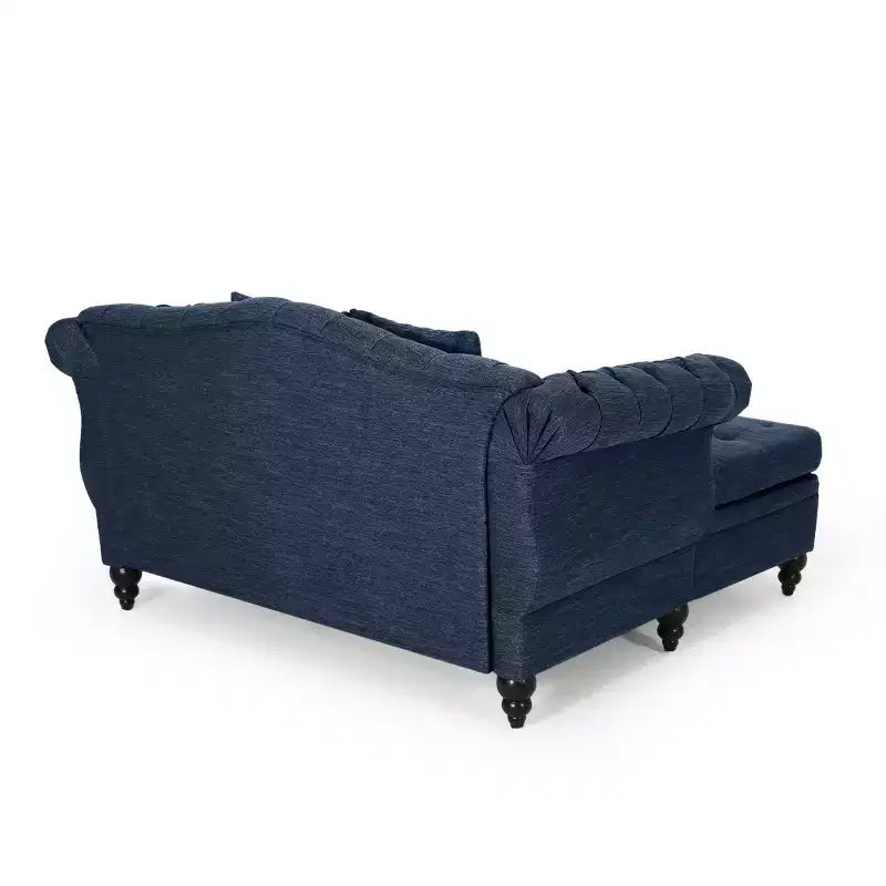 Canapé double avec méridienne capitonné vintage Christopher Knight Home Brynn 62