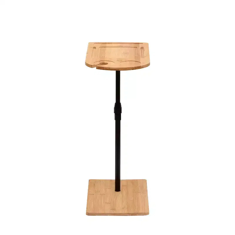 Table basse rectangulaire/ovale, plateau de canapé en bambou à hauteur réglable avec fentes pour salon, appartement