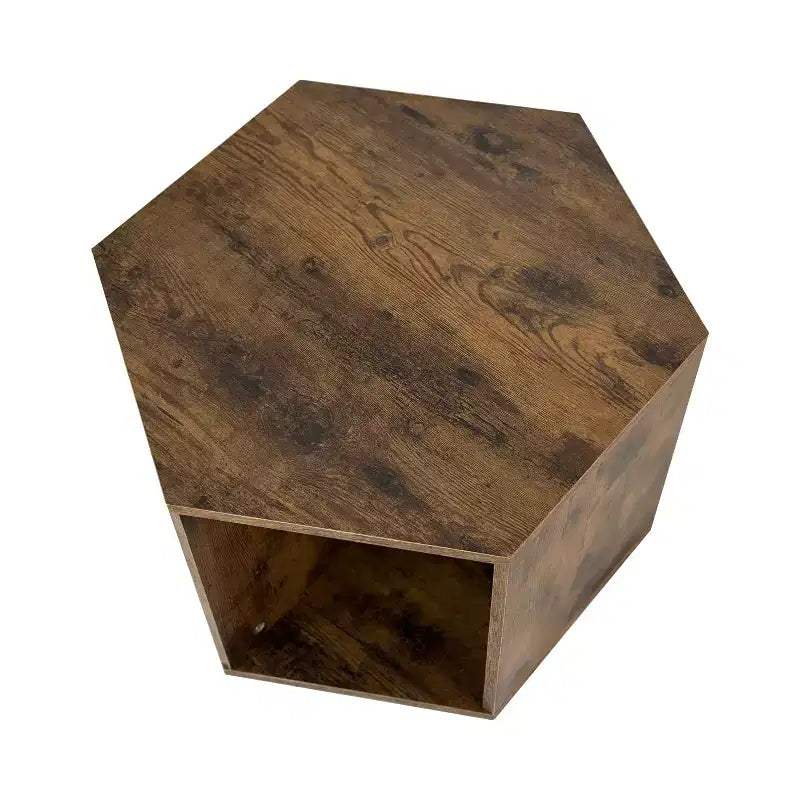 Table Basse Hexagonale Empilable Okak 23.6 avec Rangement Ouvert, Table d'Appoint Multifonctionnelle pour Salon, Chambre à Coucher, Bureau à Domicile