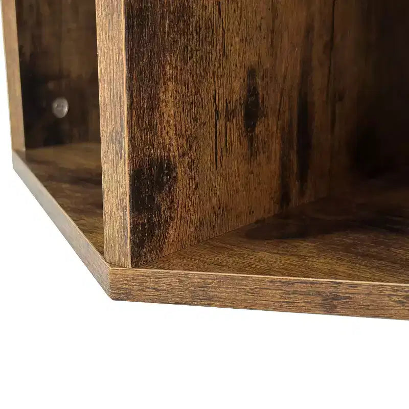 Table Basse Hexagonale Empilable Okak 23.6 avec Rangement Ouvert, Table d'Appoint Multifonctionnelle pour Salon, Chambre à Coucher, Bureau à Domicile