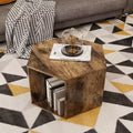 Table Basse Hexagonale Empilable Okak 23.6 avec Rangement Ouvert, Table d'Appoint Multifonctionnelle pour Salon, Chambre à Coucher, Bureau à Domicile