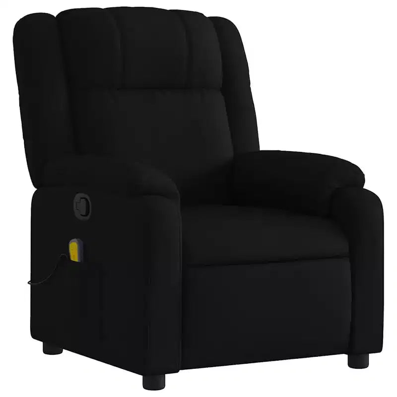 Fauteuil inclinable de massage pour salon, 6 points de vibration réglables, tissu noir