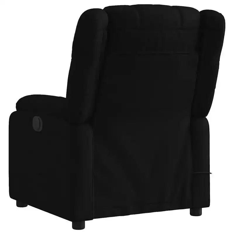 Fauteuil inclinable de massage pour salon, 6 points de vibration réglables, tissu noir