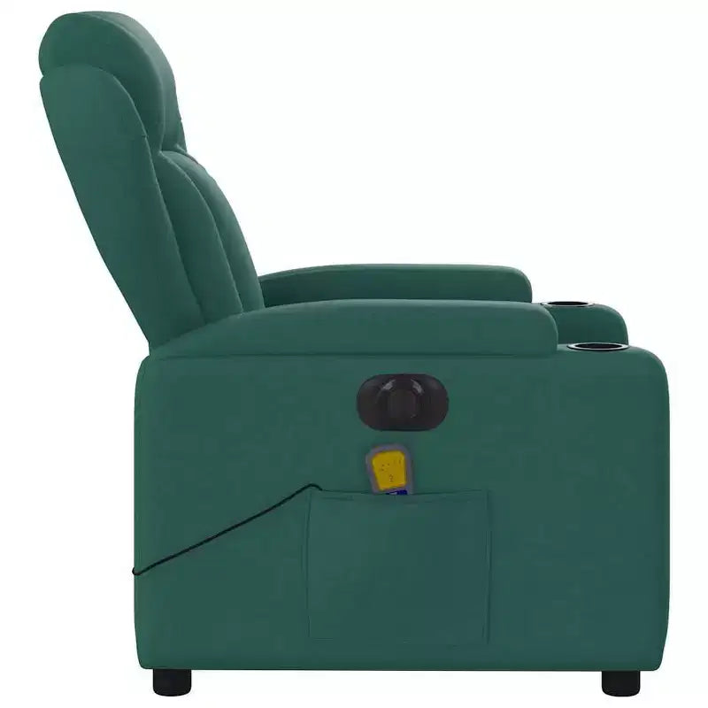 Fauteuil inclinable de massage électrique vert foncé