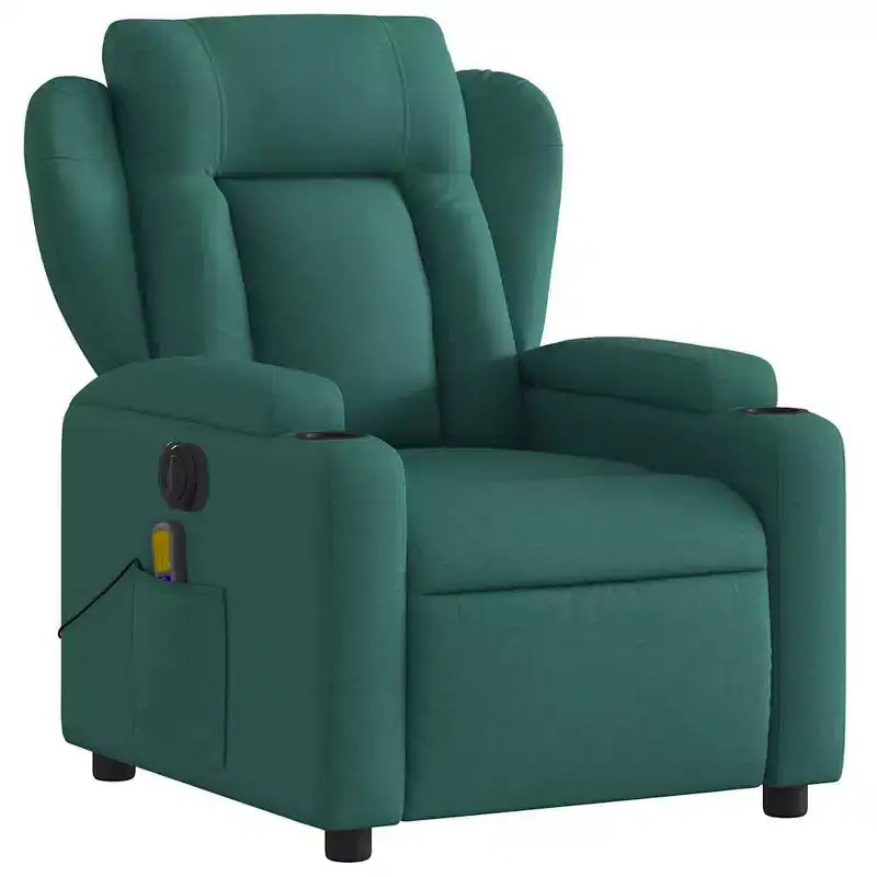 Fauteuil inclinable de massage électrique vert foncé