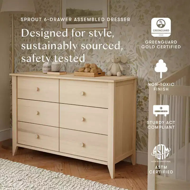 Commode double à 6 tiroirs Babyletto Sprout