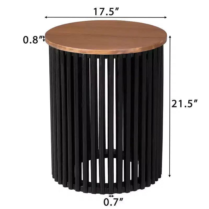 1 table d'appoint moderne en bois, table d'appoint circulaire pour salon, chambre à coucher, décoration intérieure moderne