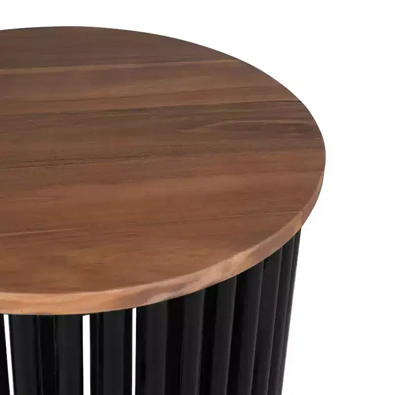 1 table d'appoint moderne en bois, table d'appoint circulaire pour salon, chambre à coucher, décoration intérieure moderne