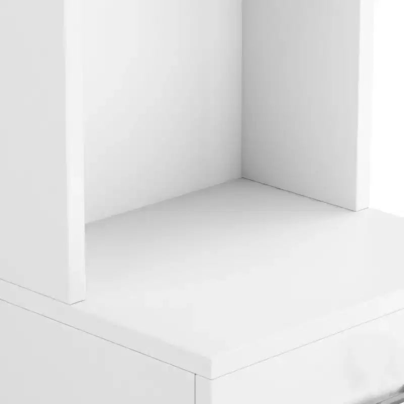Meuble de rangement pour barbier en MDF 5 compartiments 1 tiroir 1 porte