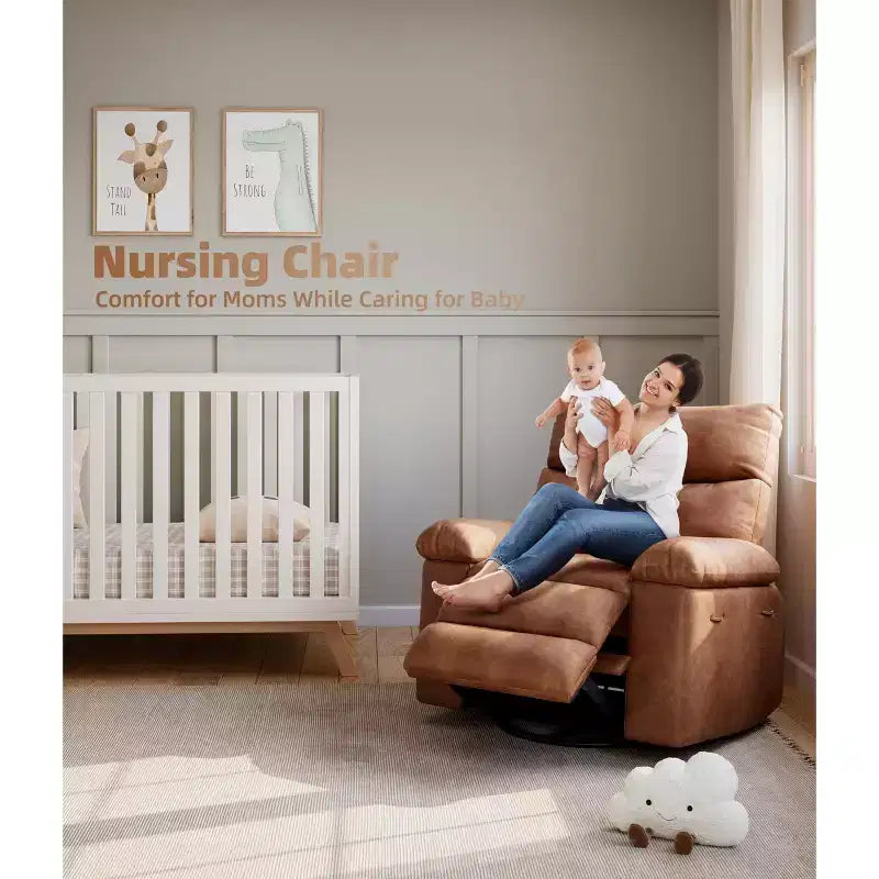 Fauteuil inclinable XL – Fauteuil inclinable manuel en cuir PU pour adultes, Fauteuil relax confortable avec accoudoirs et dossier rembourrés, Poche latérale, Canapé simple