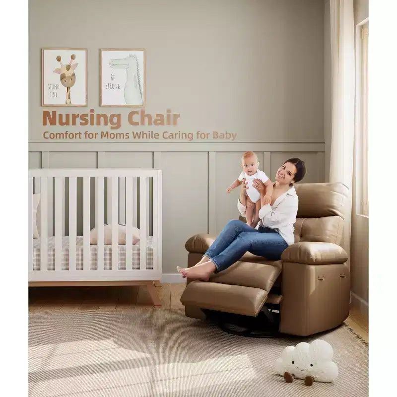 Fauteuil inclinable XL – Fauteuil inclinable manuel en cuir PU pour adultes, Fauteuil relax confortable avec accoudoirs et dossier rembourrés, Poche latérale, Canapé simple