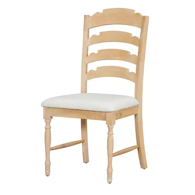Chaises de salle à manger vintage rembourrées 4 pièces, dossiers crénelés, salle à manger, naturel