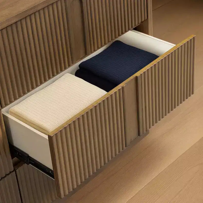 Teamson Home Potomac Commode à 6 tiroirs en bois massif de style bohème moderne avec rangement profond, ouverture par pression et bords arrondis