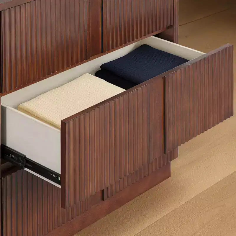 Teamson Home Potomac Commode à 6 tiroirs en bois massif de style bohème moderne avec rangement profond, ouverture par pression et bords arrondis