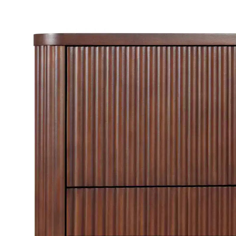 Teamson Home Potomac Commode à 6 tiroirs en bois massif de style bohème moderne avec rangement profond, ouverture par pression et bords arrondis
