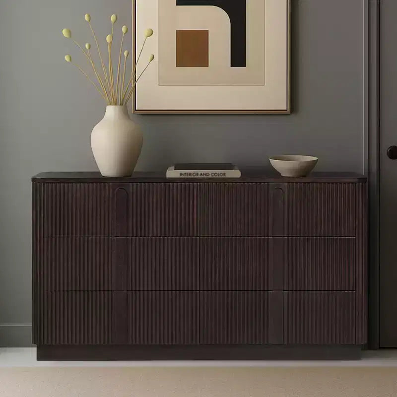 Teamson Home Potomac Commode à 6 tiroirs en bois massif de style bohème moderne avec rangement profond, ouverture par pression et bords arrondis