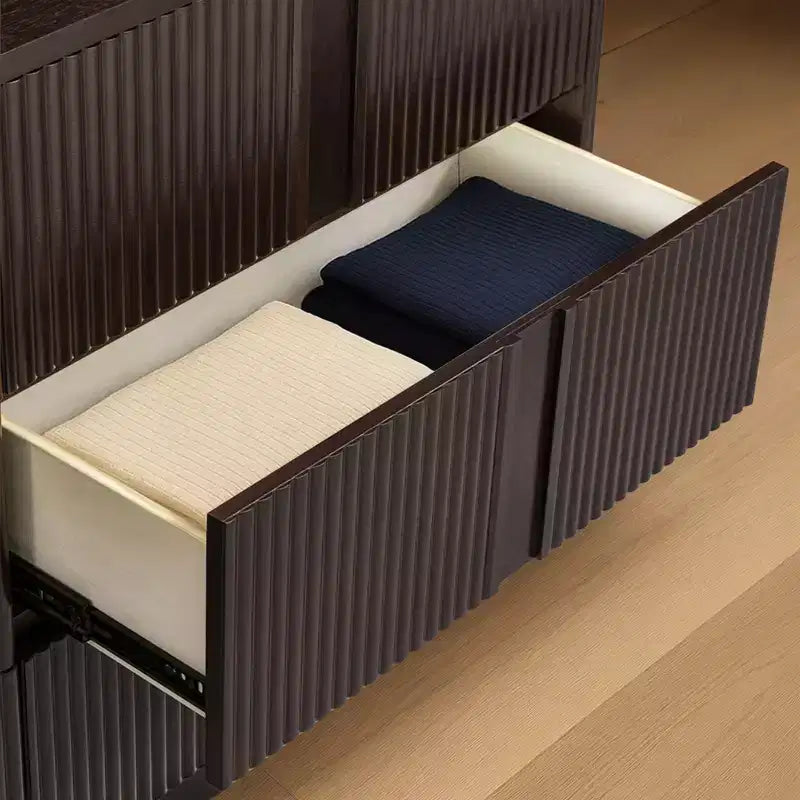 Teamson Home Potomac Commode à 6 tiroirs en bois massif de style bohème moderne avec rangement profond, ouverture par pression et bords arrondis