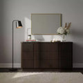 Teamson Home Potomac Modern Boho Solid Wood 6-Drawer Dresser with Deep Storage, Push-to-Open Design & Rounded Edges