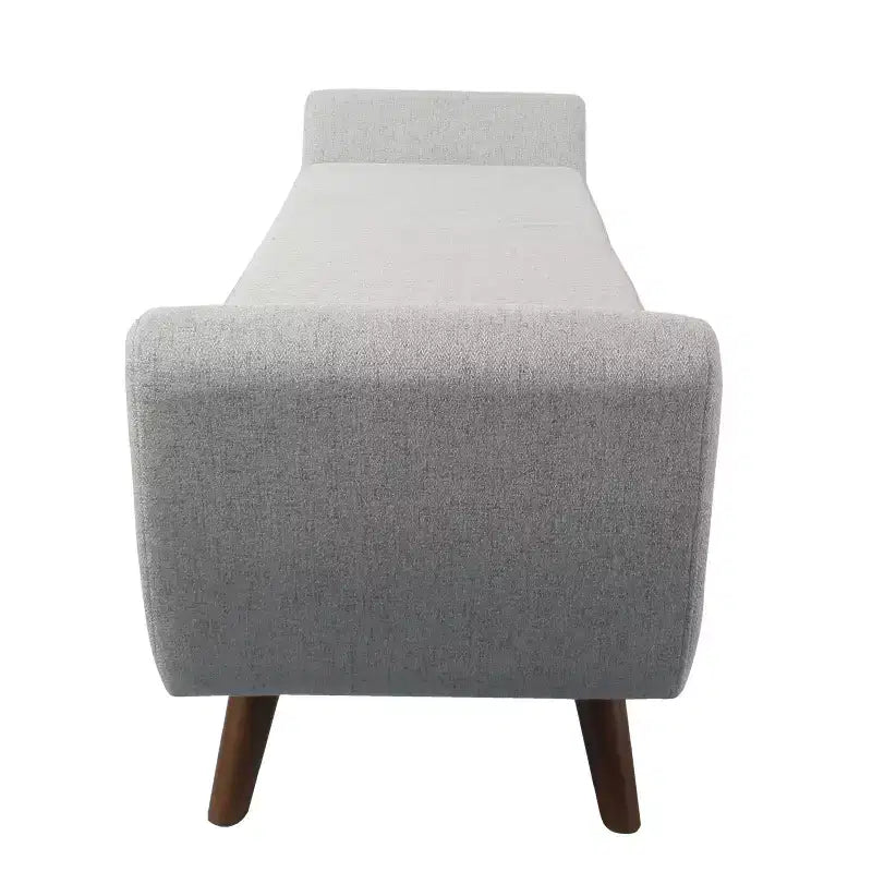 Banc de rangement ottoman de 152 cm, banc en tissu tressé avec accoudoirs, compartiment de rangement à couvercle relevable, ottoman de rangement pour salon, chambre, entrée