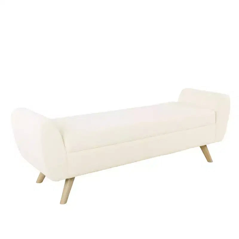 Banc de rangement ottoman de 152 cm, banc en tissu tressé avec accoudoirs, compartiment de rangement à couvercle relevable, ottoman de rangement pour salon, chambre, entrée