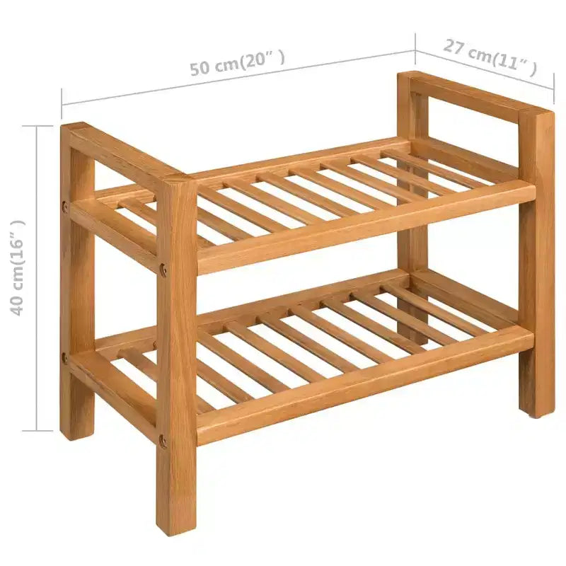 Étagère à chaussures Meuble de rangement pour chaussures Étagère à chaussures pour placard en chêne massif