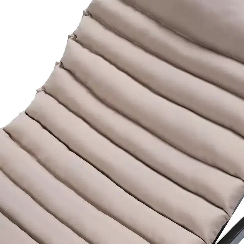 2 Coussins de chaise longue, Coussins de rechange pour chaise longue d'extérieur, Coussin d'assise pour mobilier de terrasse, Coussin de chaise longue Kaki