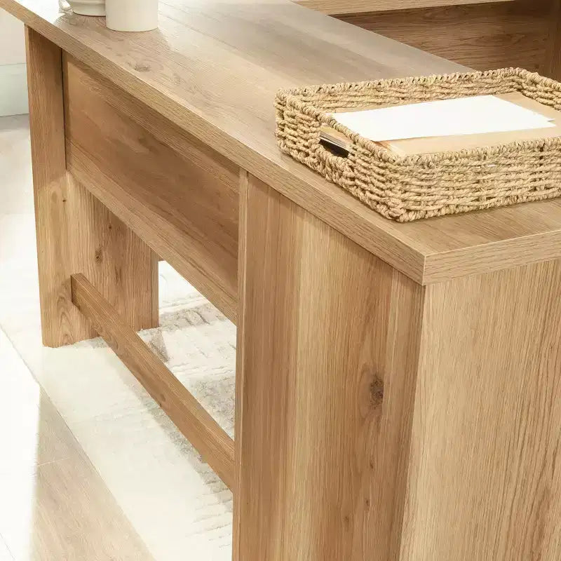 Bureau d'angle en bois de style fermier Merlene de GDFStudio avec tiroirs