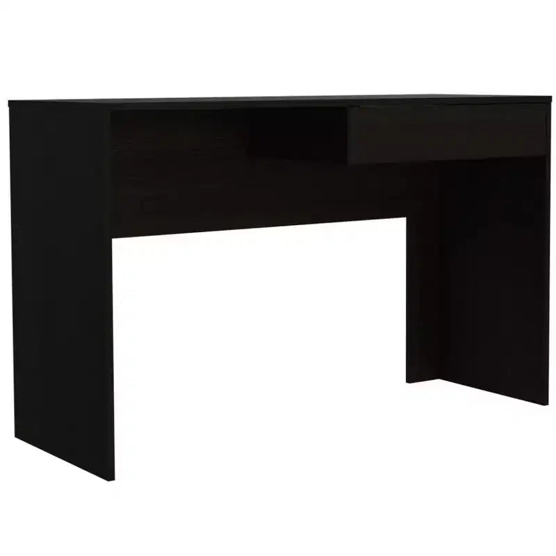 Black Engineered Wood Tampa Computer Writing Desk with 2 Drawers