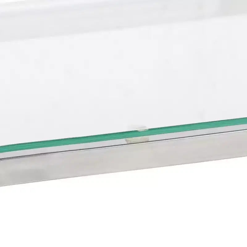 Console - Meuble de salon en acier inoxydable et verre trempé - Verre argenté