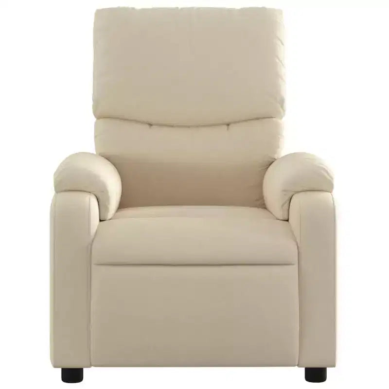 Fauteuil inclinable de massage en tissu crème