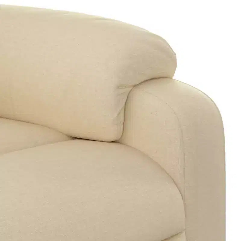 Fauteuil inclinable de massage en tissu crème