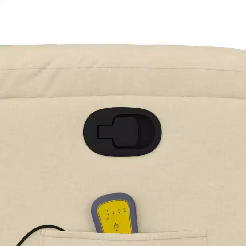 Fauteuil inclinable de massage en tissu crème