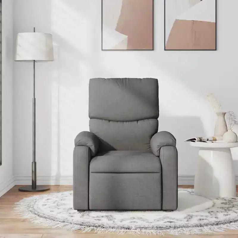 Fauteuil inclinable de massage en tissu crème