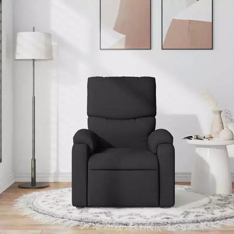 Fauteuil inclinable de massage en tissu crème