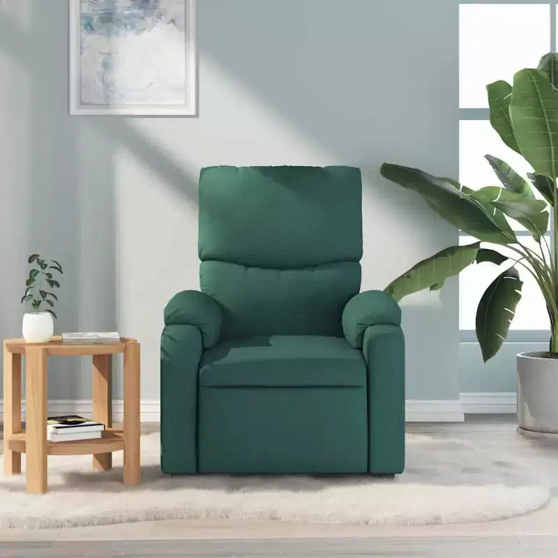 Fauteuil inclinable de massage en tissu crème