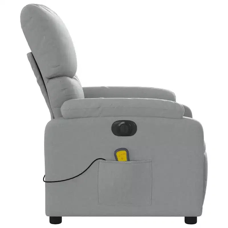 Fauteuil inclinable de massage en tissu crème
