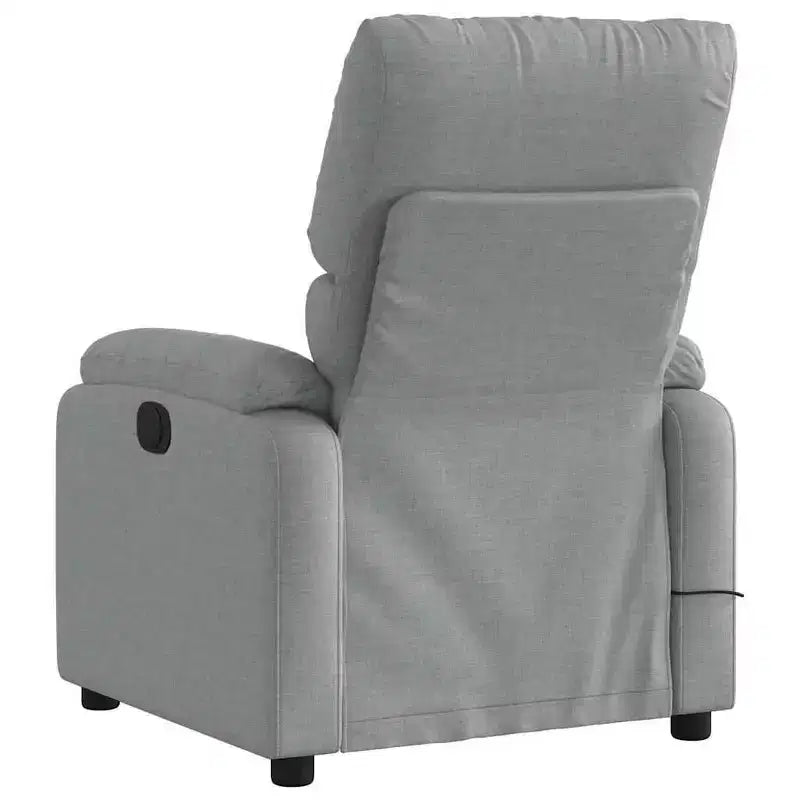 Fauteuil inclinable de massage en tissu crème