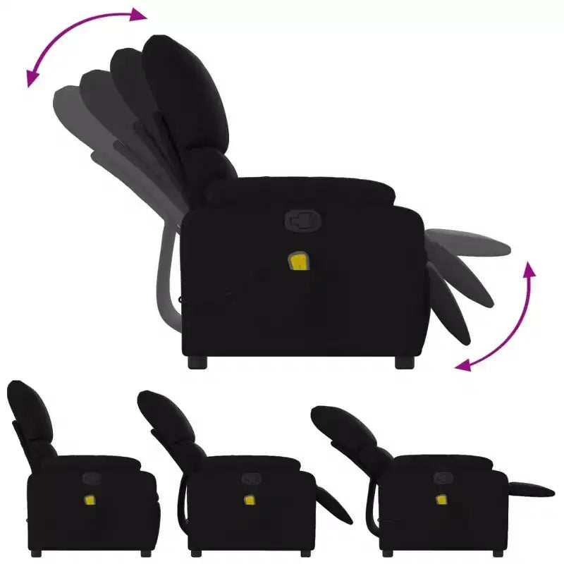 Fauteuil inclinable de massage en tissu crème