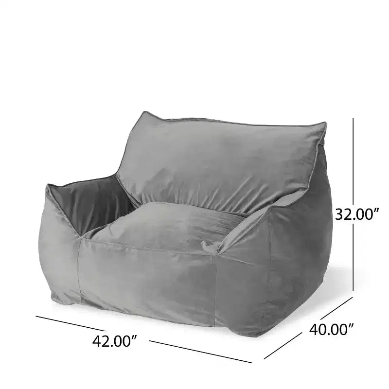 Pouf Géant Velours, Fauteuil de Sol Moelleux en Mousse à Mémoire de Forme pour un Confort Luxueux, Canapé Paresseux pour Salon, Chambre et Bureau