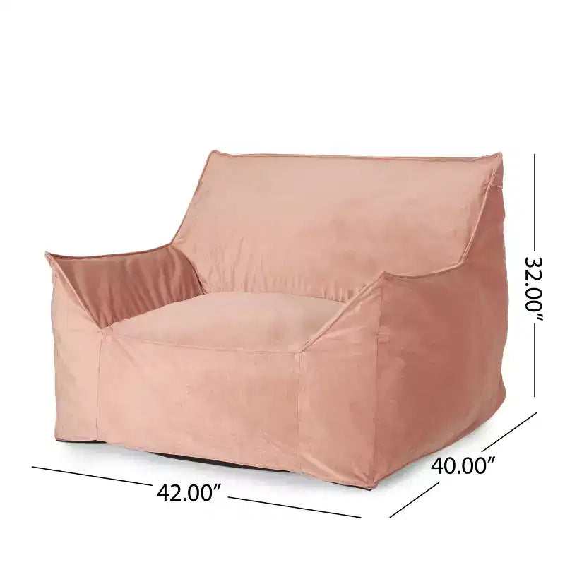 Pouf Géant Velours, Fauteuil de Sol Moelleux en Mousse à Mémoire de Forme pour un Confort Luxueux, Canapé Paresseux pour Salon, Chambre et Bureau