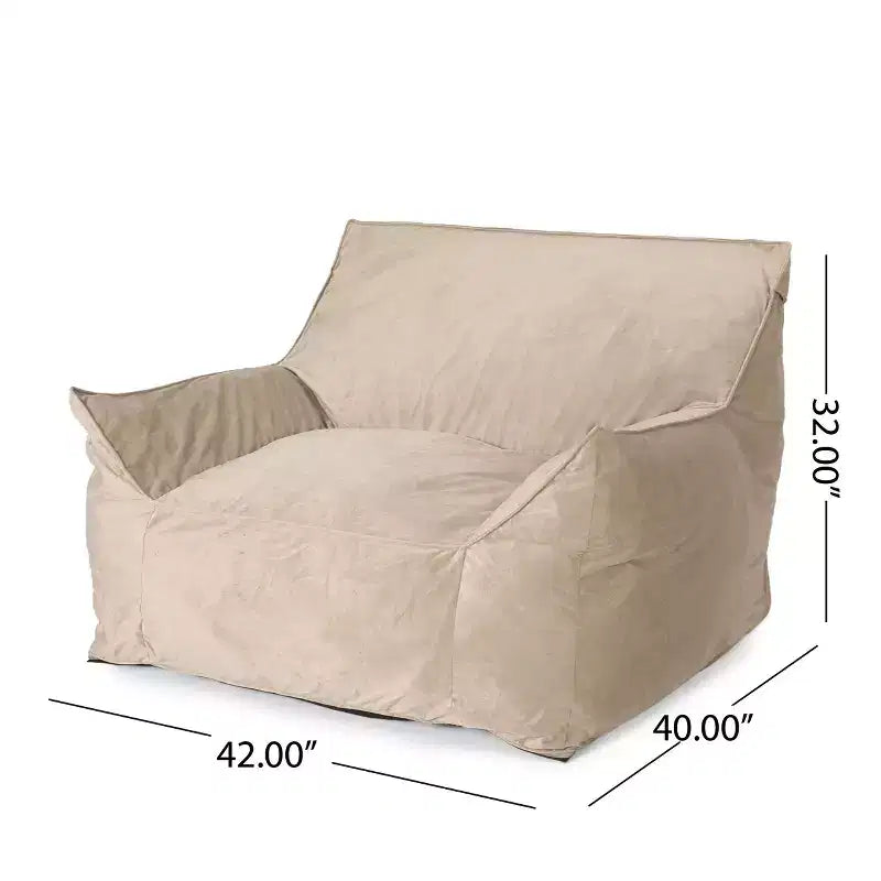 Pouf Géant Velours, Fauteuil de Sol Moelleux en Mousse à Mémoire de Forme pour un Confort Luxueux, Canapé Paresseux pour Salon, Chambre et Bureau
