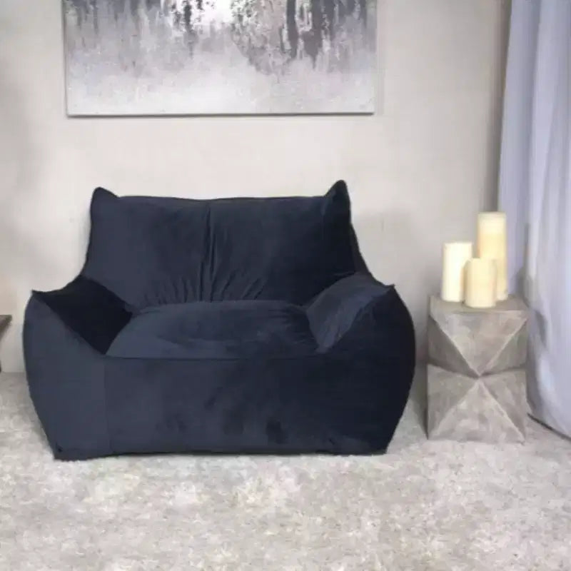 Pouf Géant Velours, Fauteuil de Sol Moelleux en Mousse à Mémoire de Forme pour un Confort Luxueux, Canapé Paresseux pour Salon, Chambre et Bureau